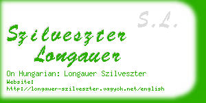 szilveszter longauer business card